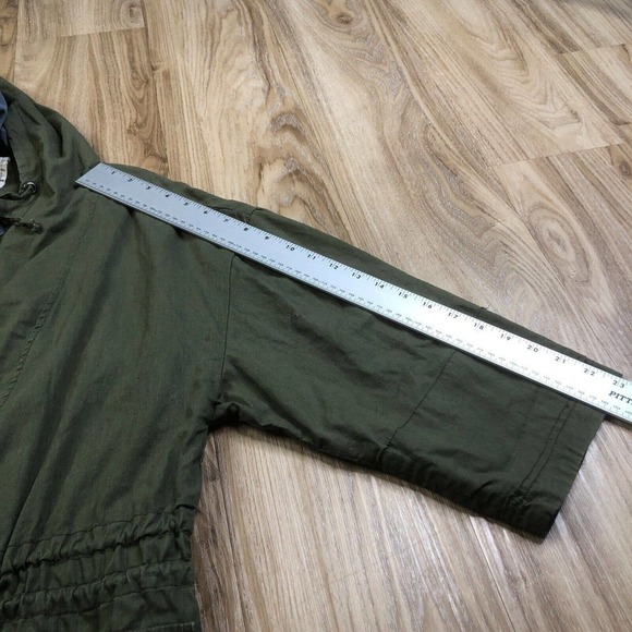 WILLOW and CLAY Women's Size M Green Utility Lightweight Full Zip Hooded Jacket - Picture 8 of 10